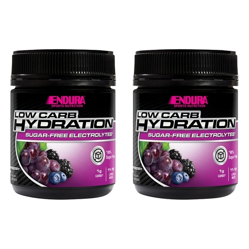 Endura Low Carb Hydration Grapeberry Powder 128g Pack of 2