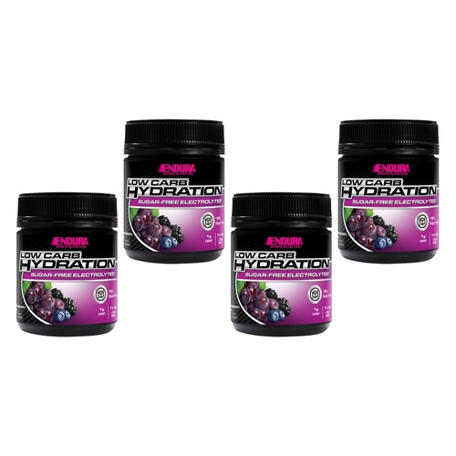 Endura Low Carb Hydration Grapeberry Powder 128g Pack of 4