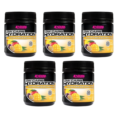 Endura Low Carb Hydration Tropical Punch Powder 135g Pack of 5