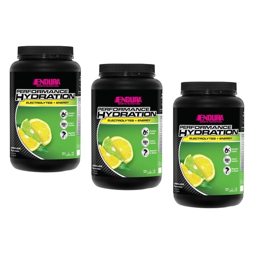 Endura Performance Hydration Lemon Lime Powder 2kg Pack of 3