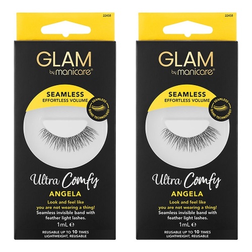 Glam by Manicare Seamless Lashes Angela x 6 Bundle of 2