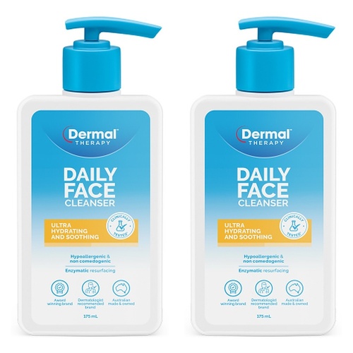 Dermal Therapy Daily Face Cleanser 175mL Pack of 2