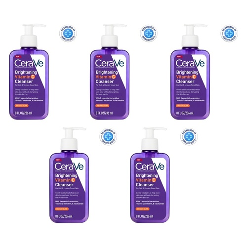 CeraVe Brightening Vitamin C Cleanser 236mL Pack of 5