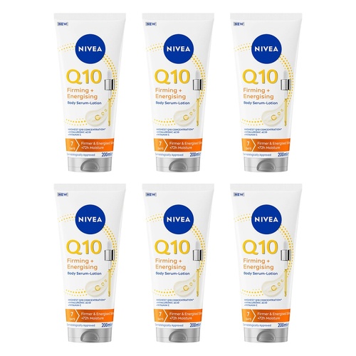 NIVEA Q10 Firming + Energising Body Serum Lotion 200mL Pack of 6