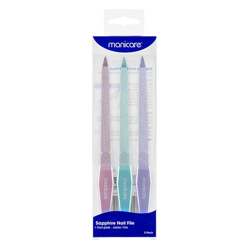 Manicare Sapphire Nail File 3 Pack x 6