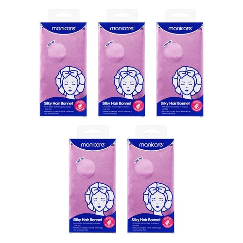 Manicare Silky Hair Bonnet x 6 Bundle of 5