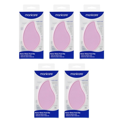 Manicare Nano Glass Foot File x 6 Bundle of 5