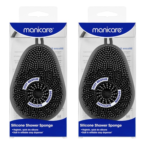 Manicare Silicone Shower Sponge x 6 Bundle of 2