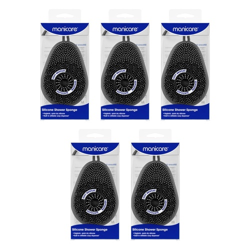 Manicare Silicone Shower Sponge x 6 Bundle of 5