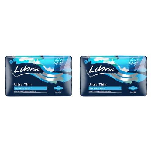 Libra Extra Goodnights Pads with Wings 20 Pack x 3 Bundle of 2