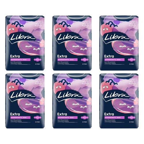Libra Ultra Thin Pads Super with Wings 18 Pack x 6 Bundle of 6