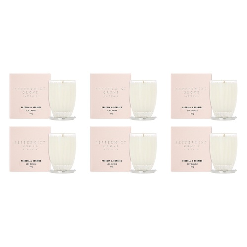 Peppermint Grove Freesia & Berries Scented Soy Candle 60g Pack of 6