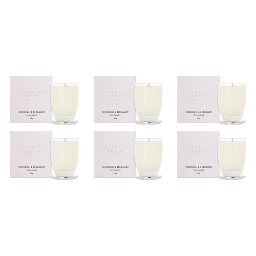Peppermint Grove Patchouli & Bergamot Scented Soy Candle 60g Pack of 6