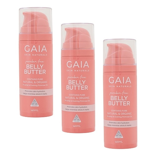 GAIA Skin Naturals Belly Butter 140mL Pack of 3