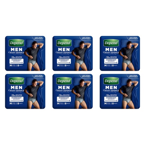 Depend UW Real Fit Night Defence Male ME x 3 Bundle of 6