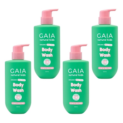 GAIA Natural Kids Body Wash 350mL Pack of 4