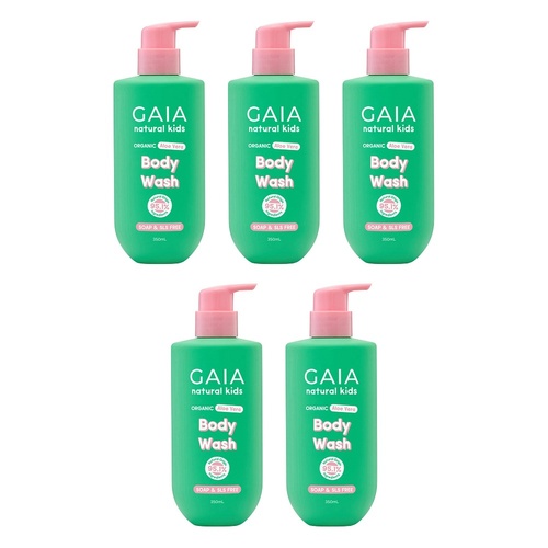 GAIA Natural Kids Body Wash 350mL Pack of 5