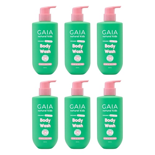 GAIA Natural Kids Body Wash 350mL Pack of 6
