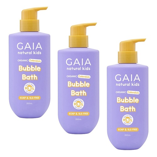 GAIA Natural Kids Bubble Bath 350mL Pack of 3