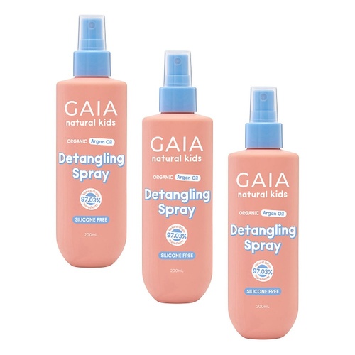 GAIA Natural Kids Detangling Spray 200mL Pack of 3