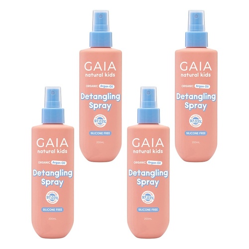 GAIA Natural Kids Detangling Spray 200mL Pack of 4