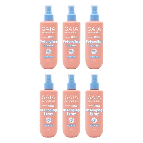 GAIA Natural Kids Detangling Spray 200mL Pack of 6