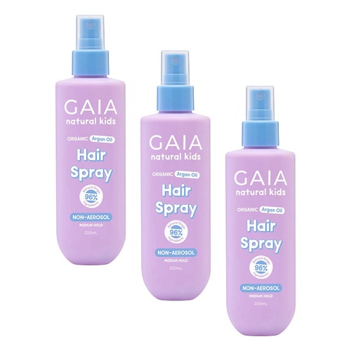 GAIA Natural Kids Hair Spray 200mL Pack of 3