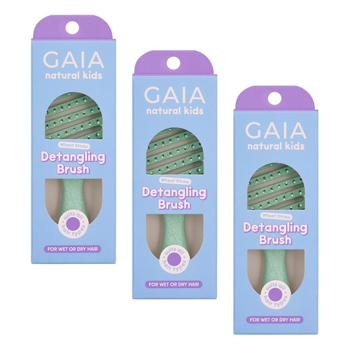 GAIA Natural Kids Detangling Brush Pack of 3