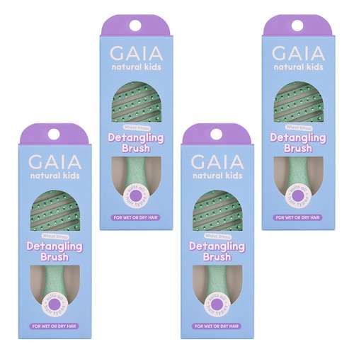 GAIA Natural Kids Detangling Brush Pack of 4