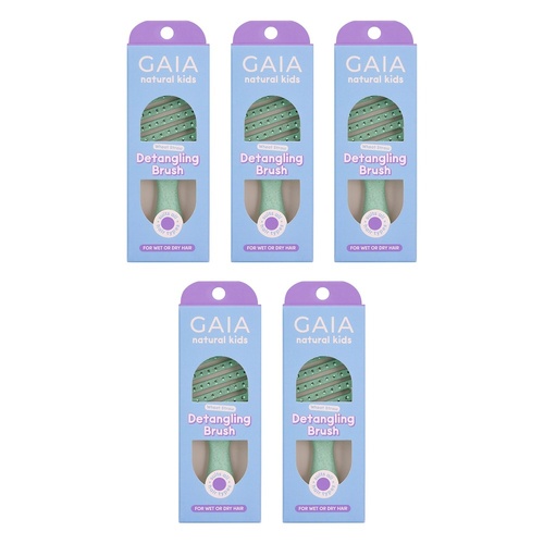 GAIA Natural Kids Detangling Brush Pack of 5