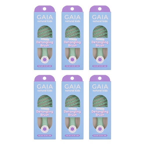 GAIA Natural Kids Detangling Brush Pack of 6