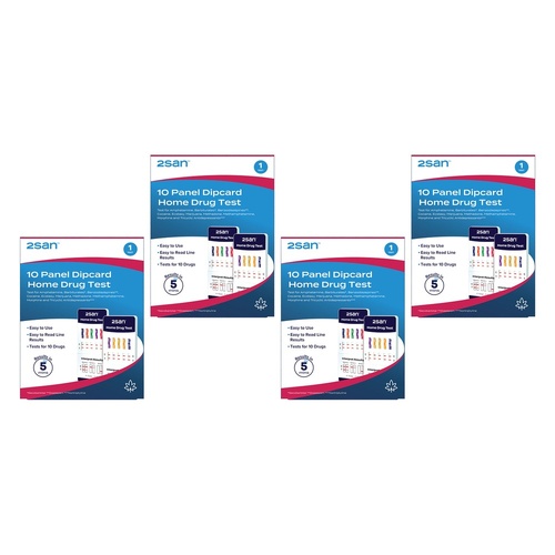 2San 10 Drugs Urine Dip Test Pack of 4