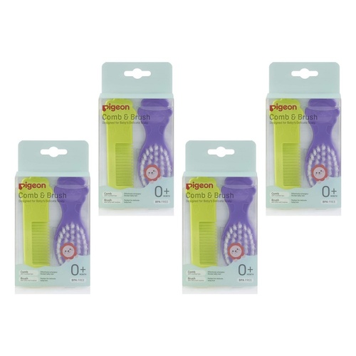 Pigeon Brush and Comb Set 2 Pack Bundle of 4