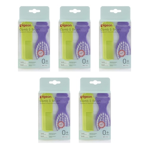 Pigeon Brush and Comb Set 2 Pack Bundle of 5