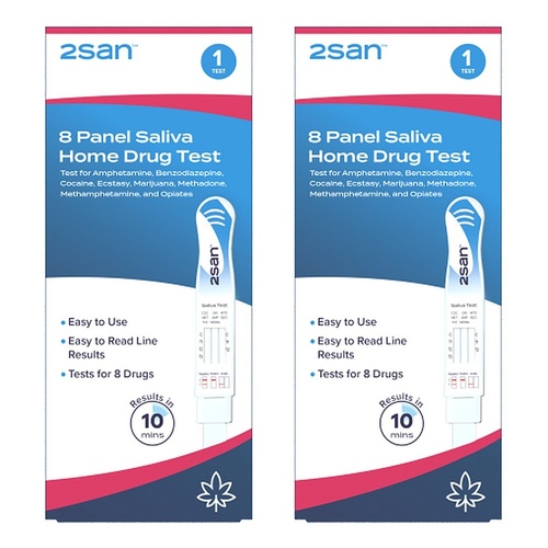 2San 8 Panel Saliva Home Drug Test Pack of 2