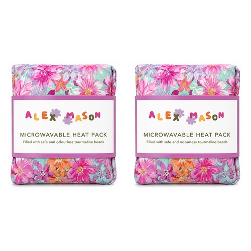 Alex Mason Microwavable Heat Pack, Floral Bundle of 2