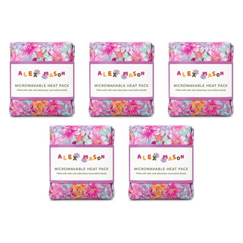 Alex Mason Microwavable Heat Pack, Floral Bundle of 5