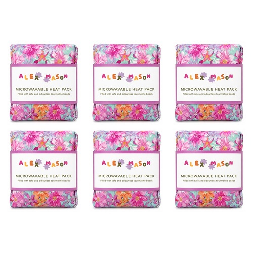 Alex Mason Microwavable Heat Pack, Floral Bundle of 6