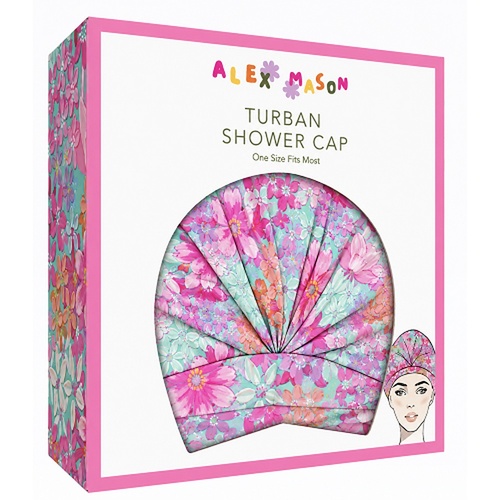Alex Mason Turban Shower Cap Floral