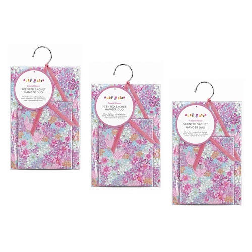 Alex Mason Scented Sachet Hanger Duo Floral 2 Piece Set Pack of 3