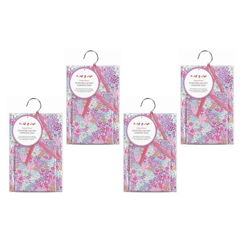 Alex Mason Scented Sachet Hanger Duo Floral 2 Piece Set Pack of 4