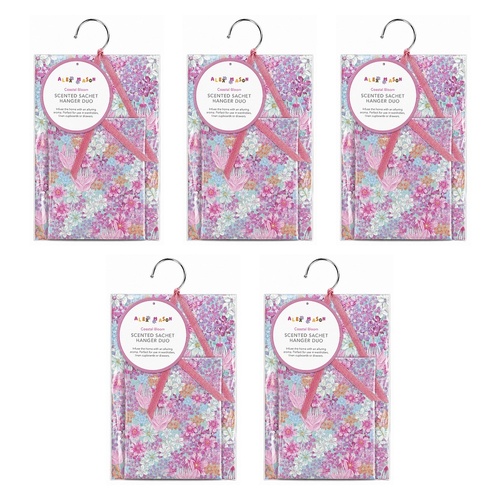 Alex Mason Scented Sachet Hanger Duo Floral 2 Piece Set Pack of 5
