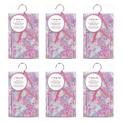 Alex Mason Scented Sachet Hanger Duo Floral 2 Piece Set Pack of 6
