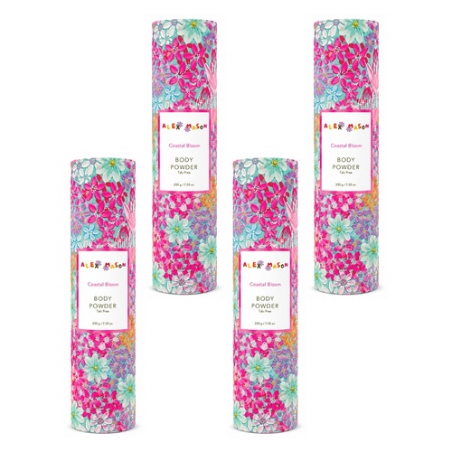 Alex Mason Body Powder Floral 200g Pack of 4