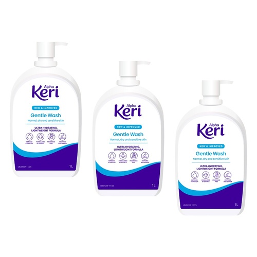Alpha Keri Hydrating Gentle Wash 1L Pack of 3