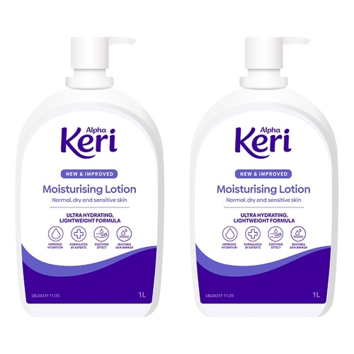 Alpha Keri Hydrating Moisturising Lotion 1L Pack of 2