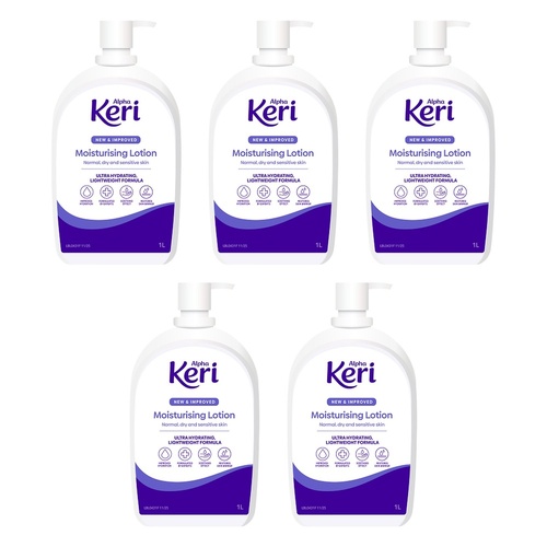 Alpha Keri Hydrating Moisturising Lotion 1L Pack of 5