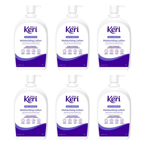 Alpha Keri Hydrating Moisturising Lotion 1L Pack of 6
