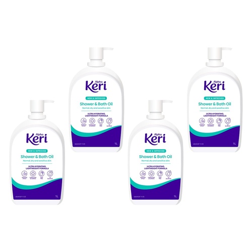 Alpha Keri Hydrating Shower & Body Oil 1L Pack of 4