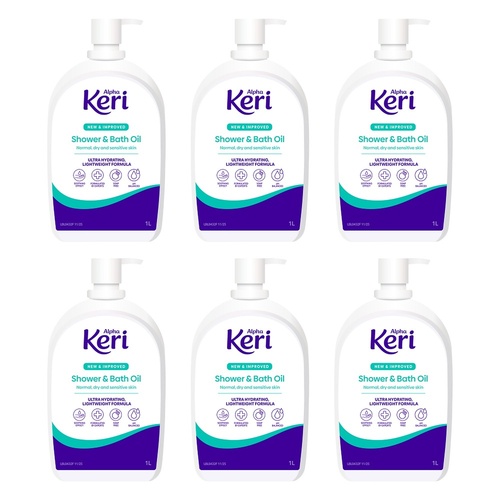 Alpha Keri Hydrating Shower & Body Oil 1L Pack of 6